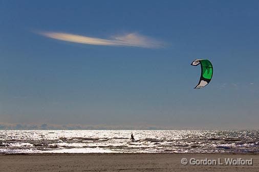 Kite Boarder_09162.jpg - Photographed by Lake Ontario at Presqu'ile Provincial Park near Brighton, Ontario, Canada.